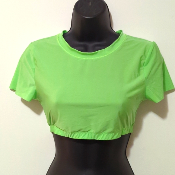 Neon Green Crop Top - Picture 1 of 3